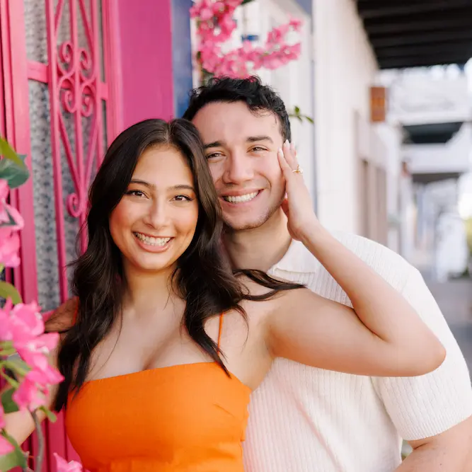 Couple embracing at golden hour on a Puerto Vallarta beach
